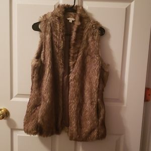 Faux fur vest